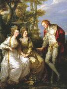 Angelica Kauffmann Portrait of Lady Georgiana, Lady Henrietta Frances and George John Spencer, Viscount Althorp. oil painting